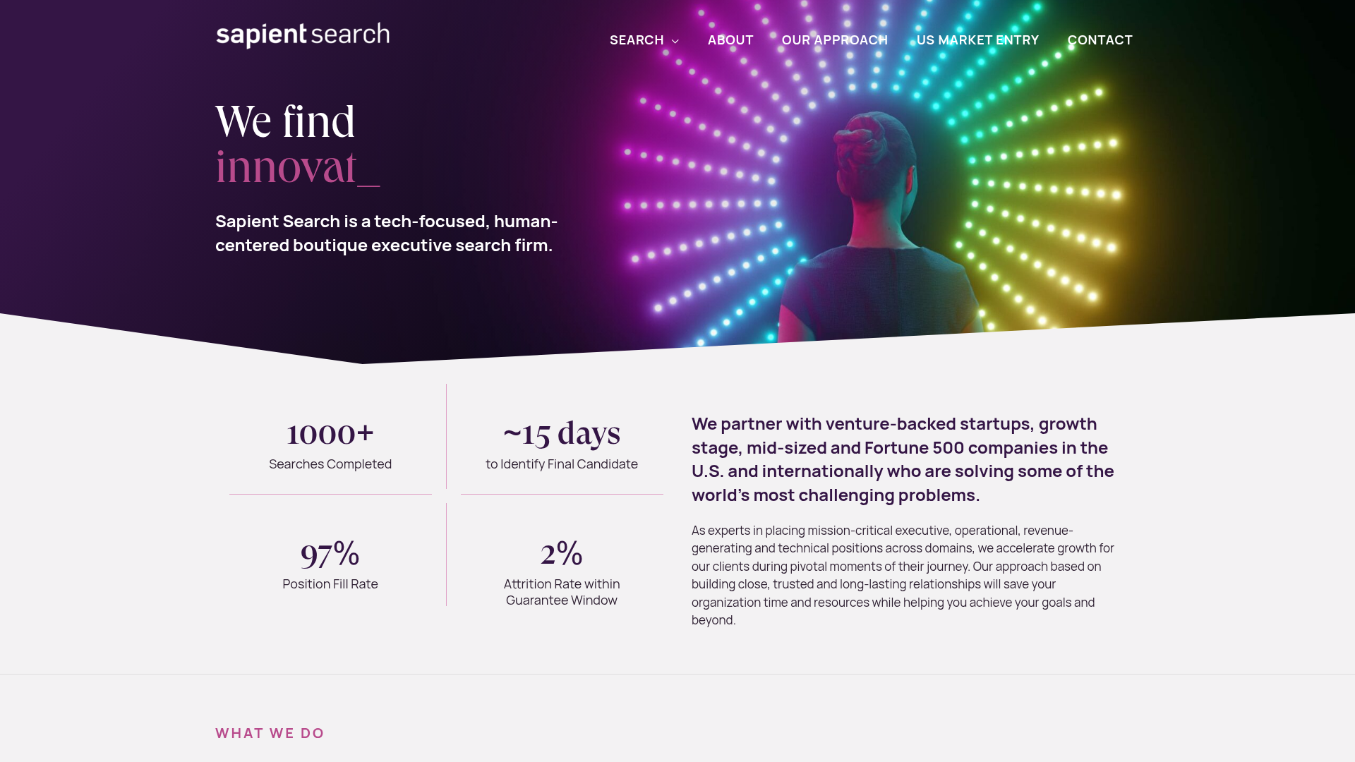 Sapient Search Group homepage