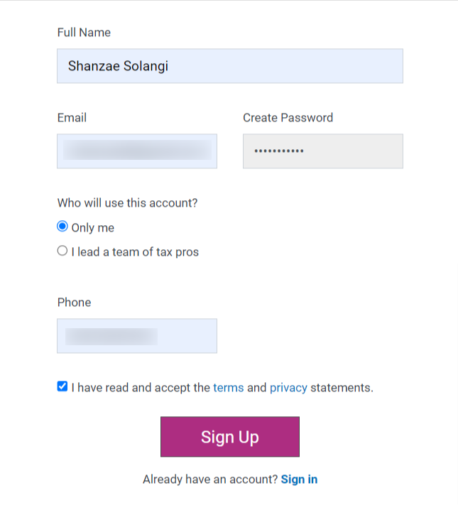 Setting up Your Account